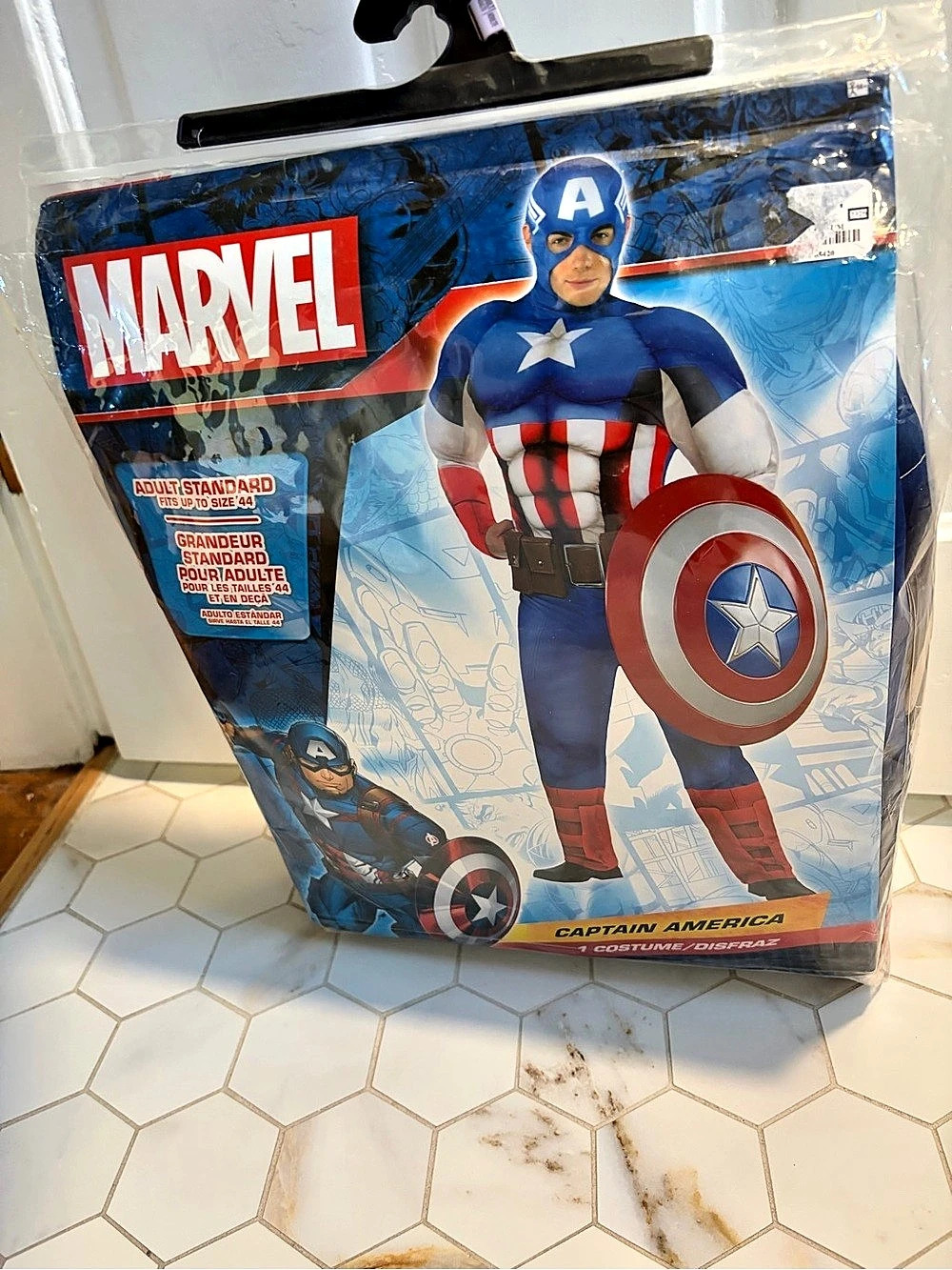 Marvel Captain America Deluxe Muscle Costume Adult Standard men’s new! Up to 44